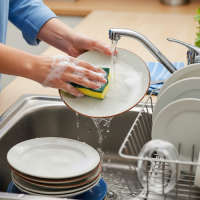 Washing dishes