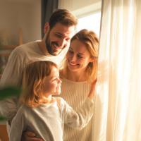 Family by Window